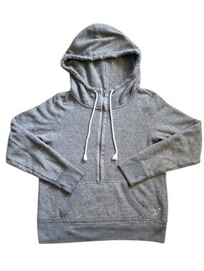 American Eagle Large Gray Half Zip Athletic Hoodie
